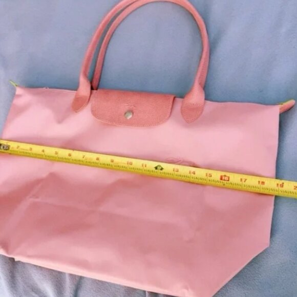 Le Pliage Green Large Shoulder Bag flower pink color - Picture 5 of 5